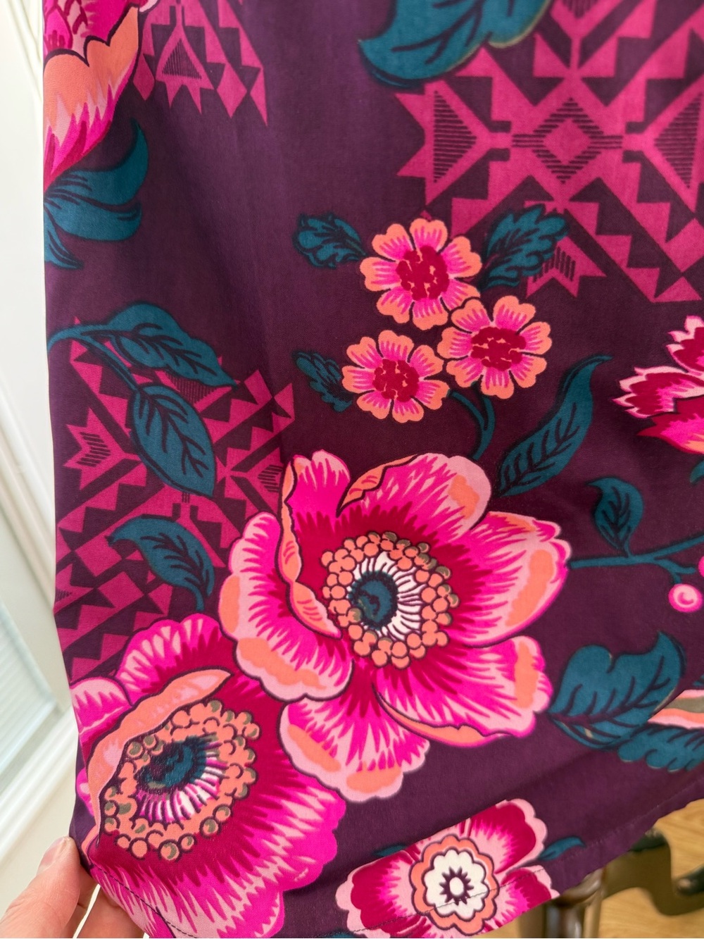 Roxy Floral Mini Dress / Tunic Top - Picture 6 of 10
